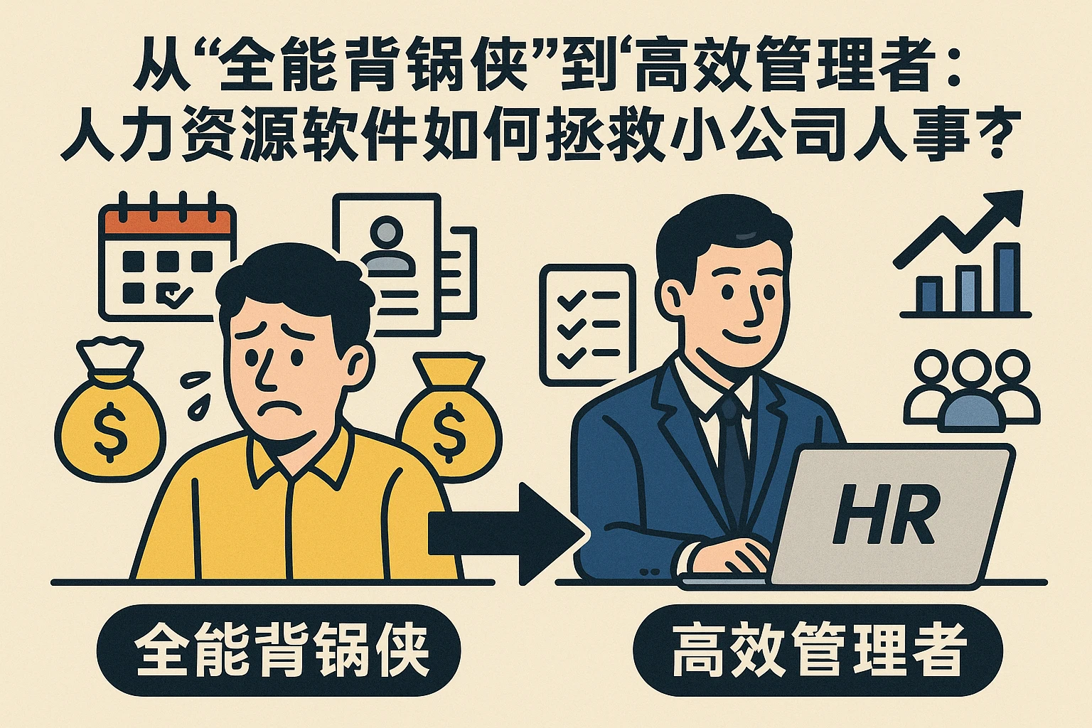 从“全能背锅侠”到“高效管理者”：人力资源软件如何拯救小公司人事？