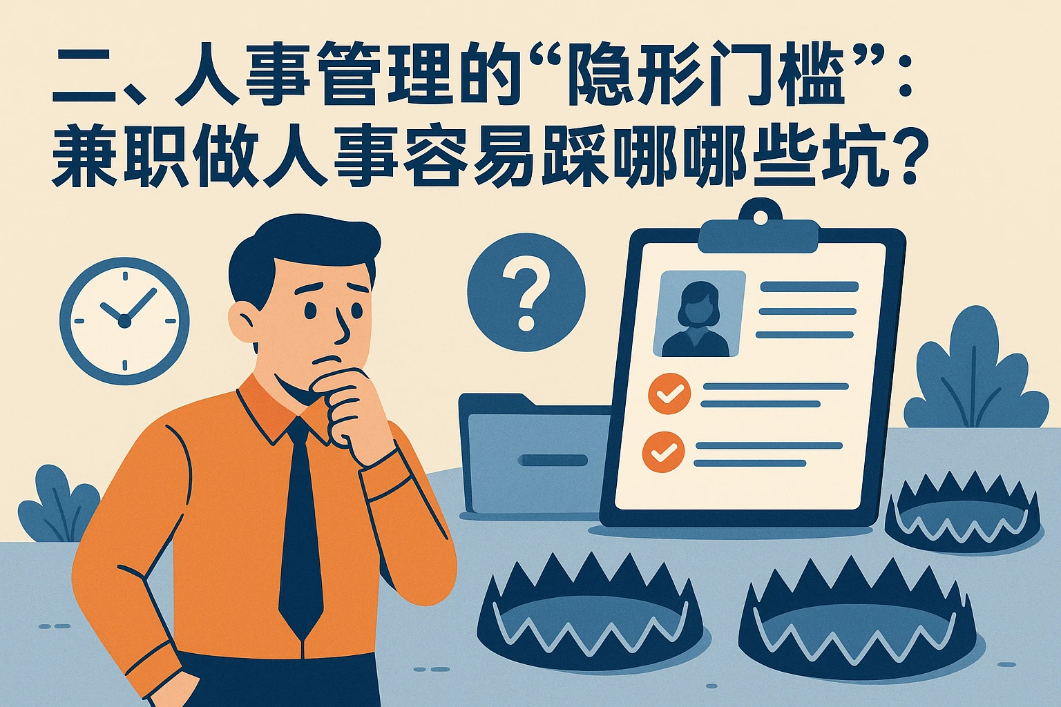 二、人事管理的“隐形门槛”：兼职做人事容易踩哪些坑？