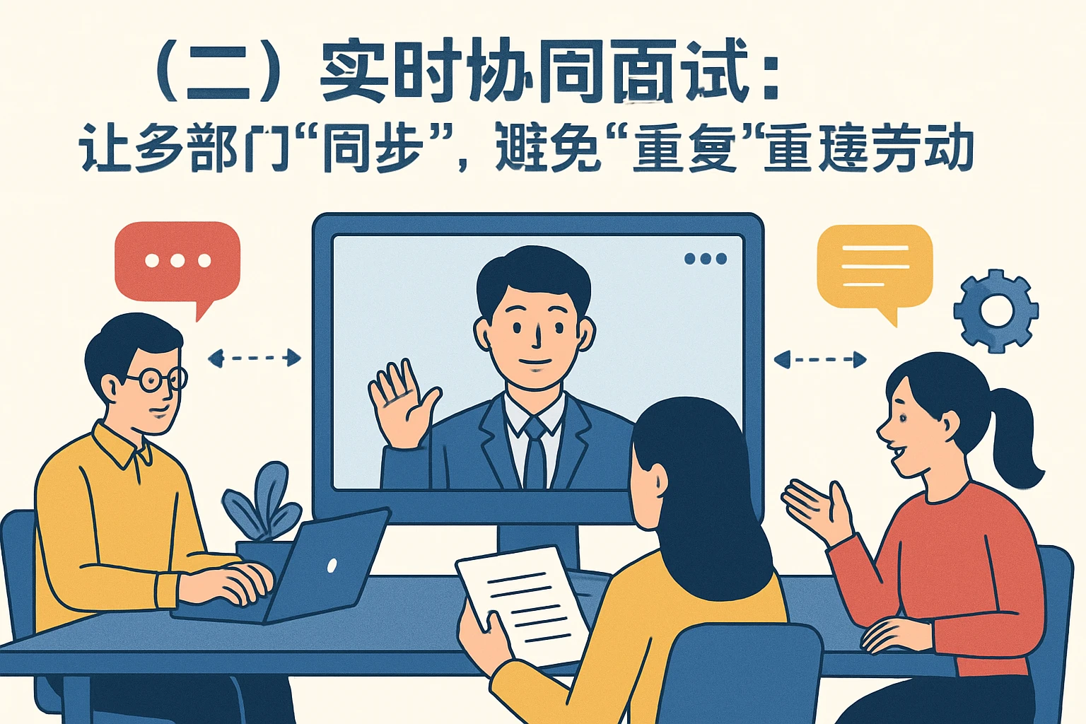 （二）实时协同面试：让多部门“同步”，避免“重复劳动”
