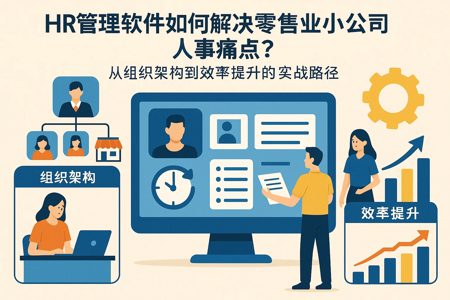 HR管理软件如何解决零售业小公司人事痛点？从组织架构到效率提升的实战路径