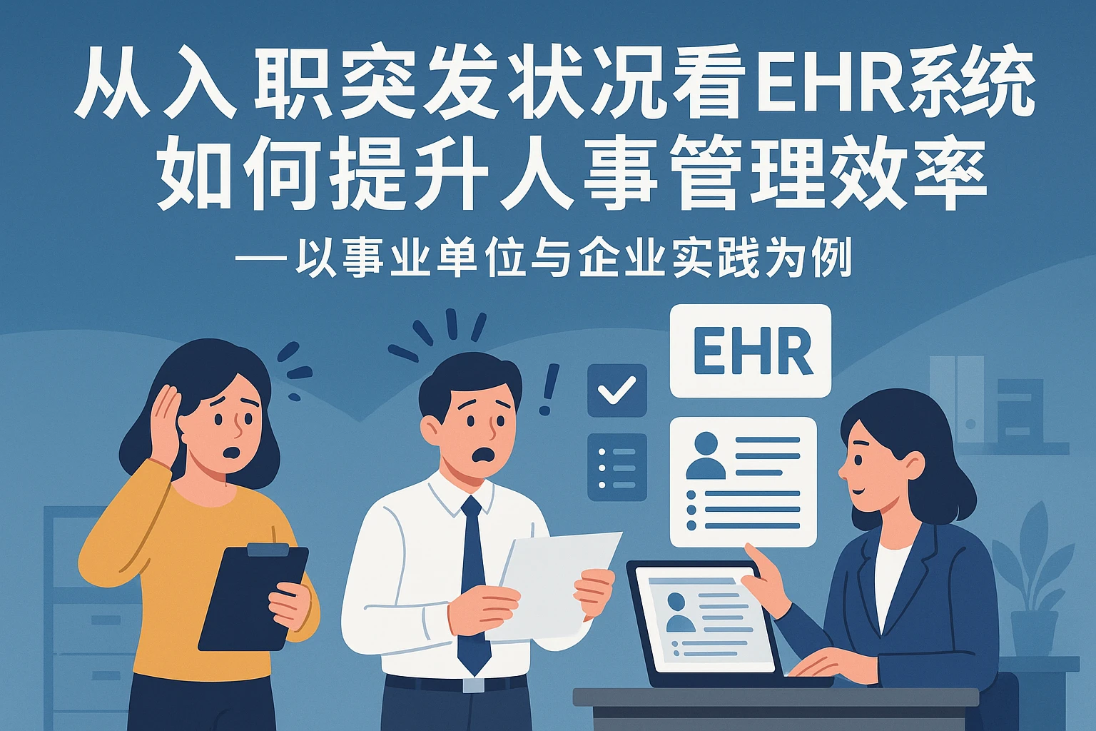 从入职突发状况看EHR系统如何提升人事管理效率——以事业单位与企业实践为例