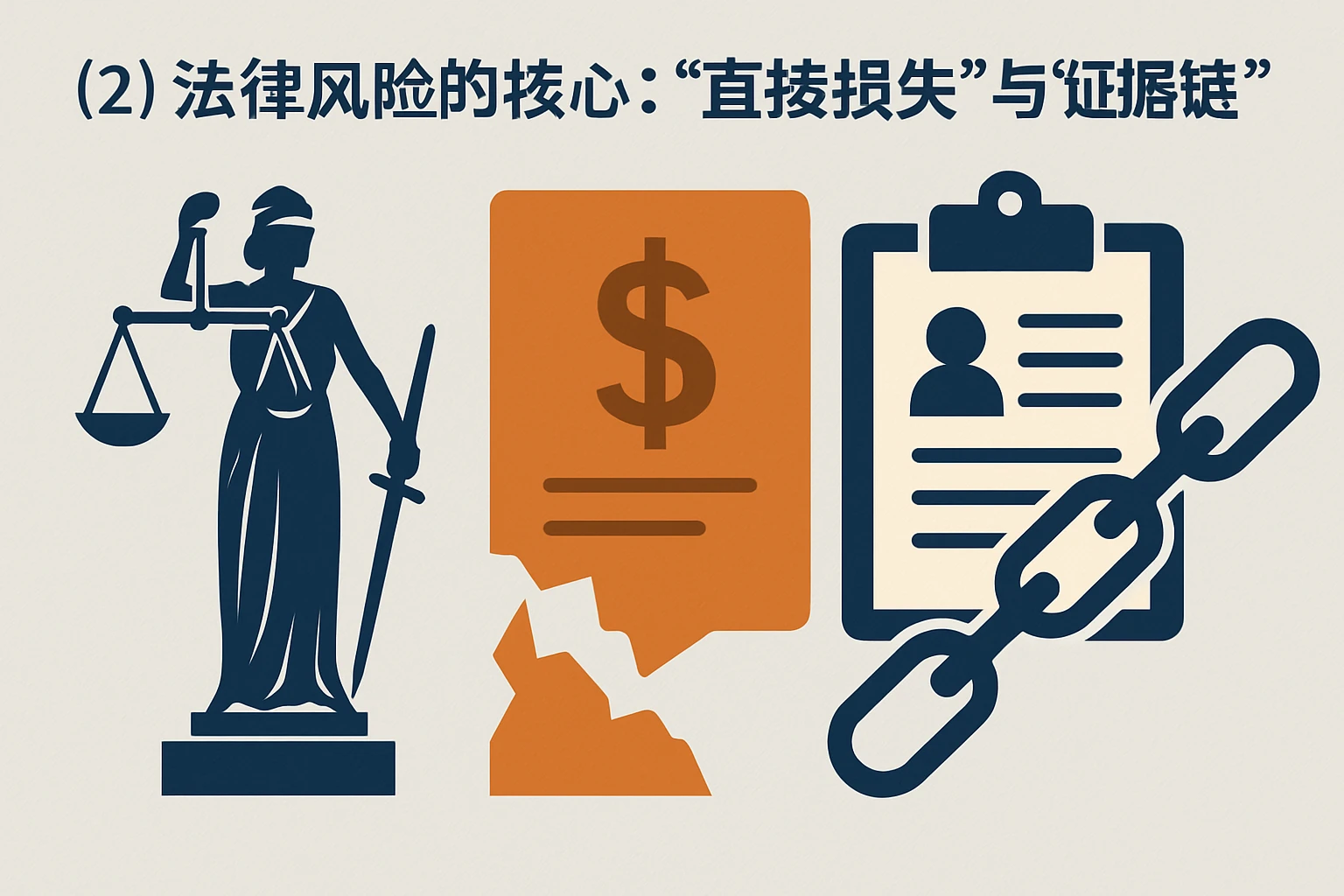 （2）法律风险的核心：“直接损失”与“证据链”
