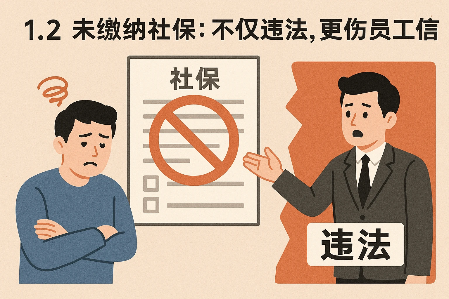 1.2 未缴纳社保：不仅违法，更伤员工信任
