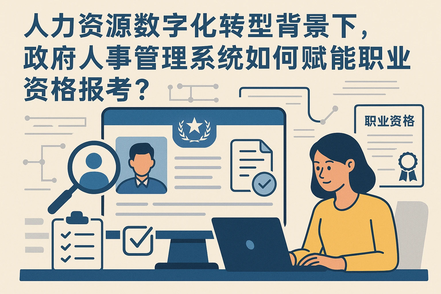人力资源数字化转型背景下，政府人事管理系统如何赋能职业资格报考？