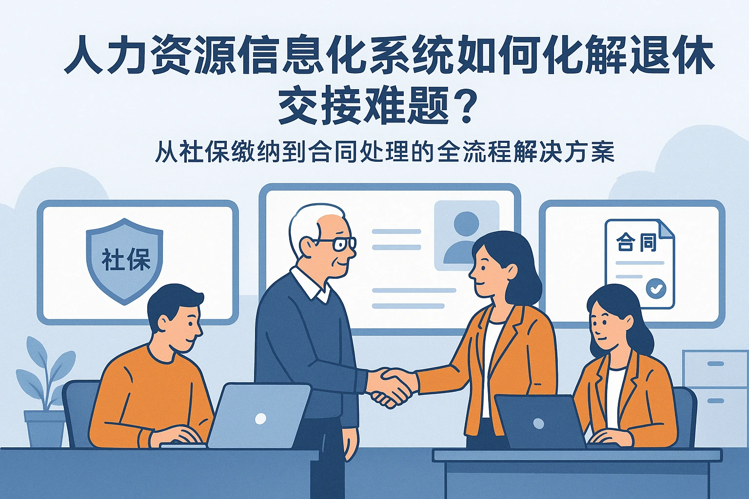 人力资源信息化系统如何化解退休交接难题？从社保缴纳到合同处理的全流程解决方案