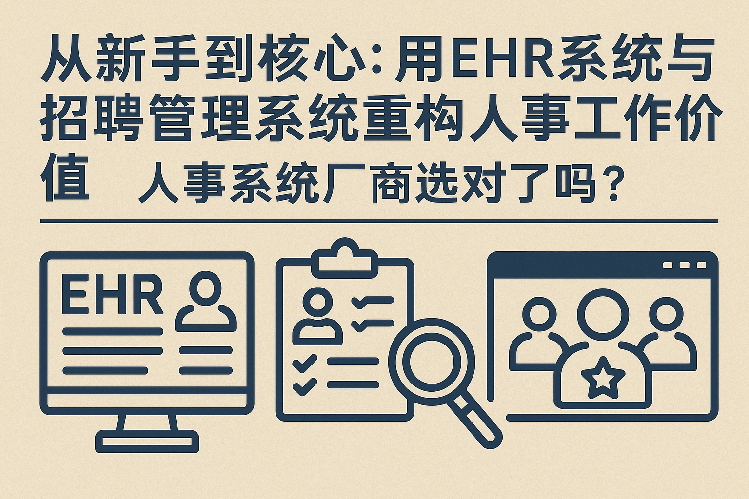 从新手到核心：用EHR系统与招聘管理系统重构人事工作价值——人事系统厂商选对了吗？