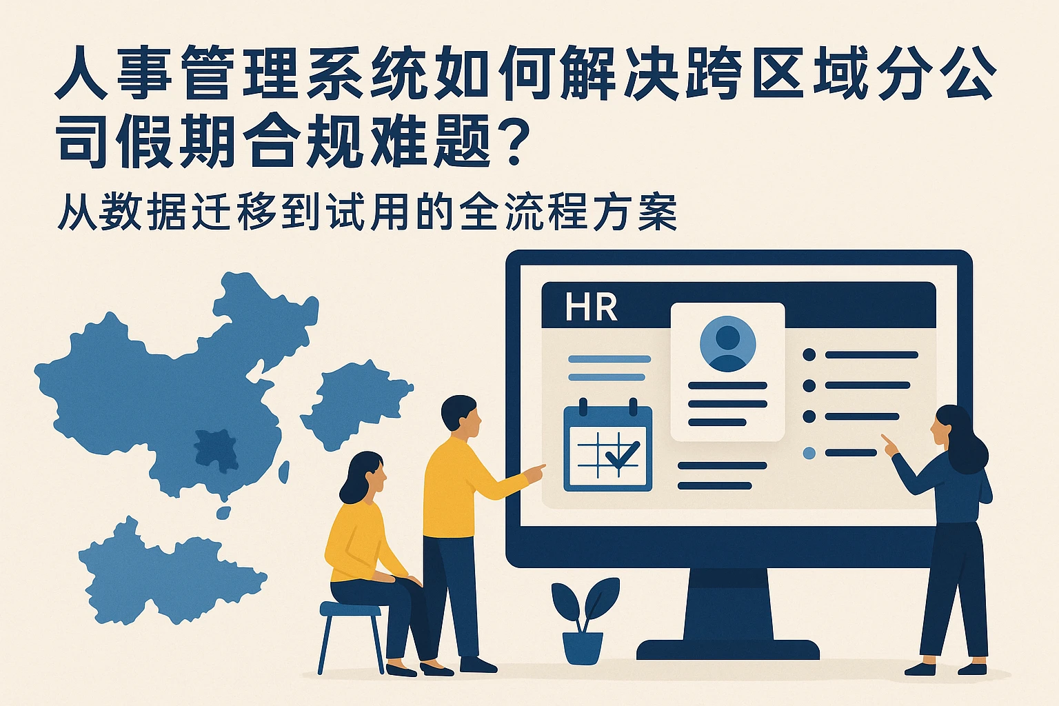 人事管理系统如何解决跨区域分公司假期合规难题？从数据迁移到试用的全流程方案