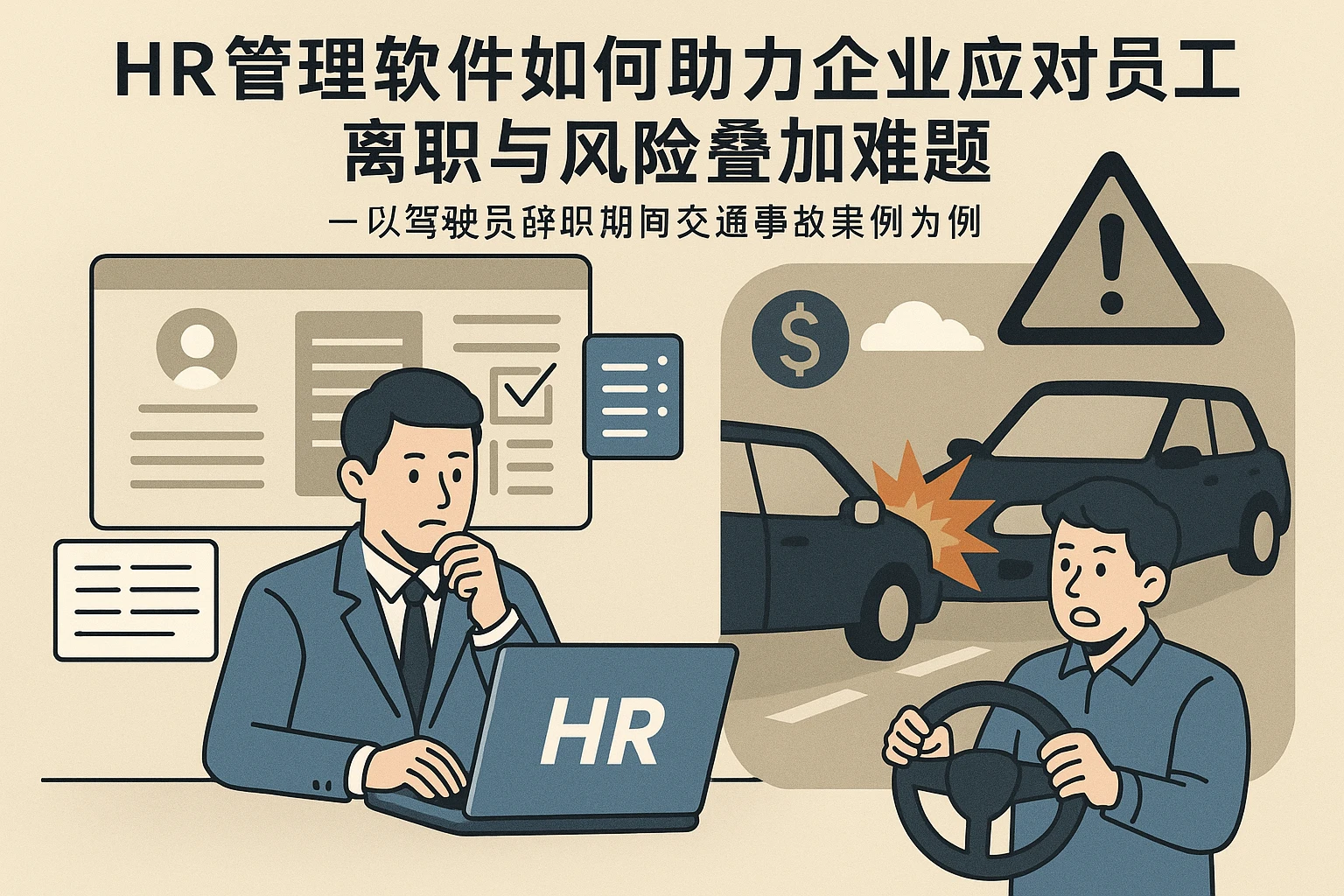 HR管理软件如何助力企业应对员工离职与风险叠加难题——以驾驶员辞职期间交通事故案例为例