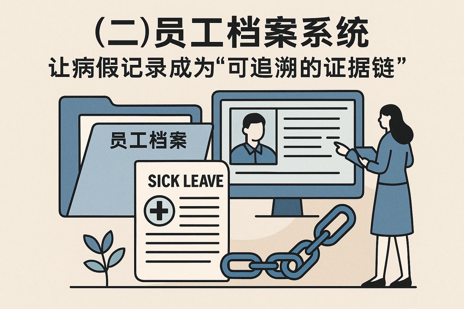 （二）员工档案系统：让病假记录成为“可追溯的证据链”