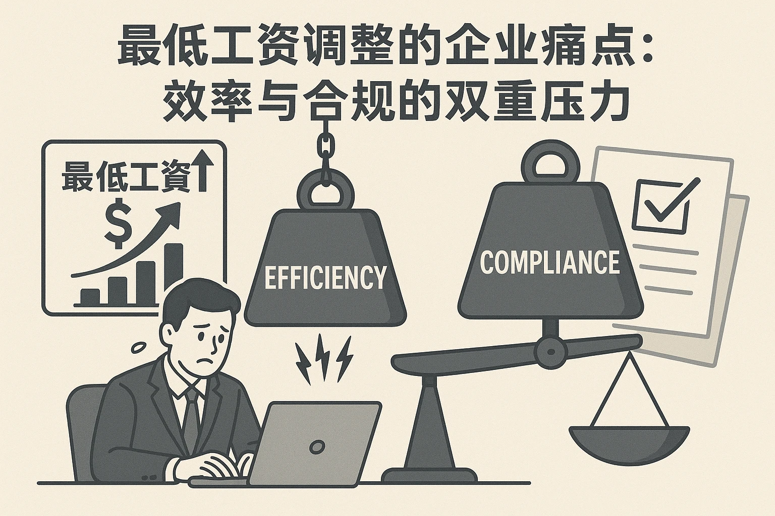 2. 最低工资调整的企业痛点：效率与合规的双重压力