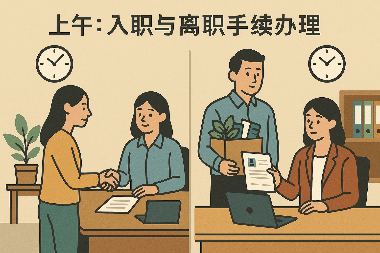 2. 上午：入职与离职手续办理