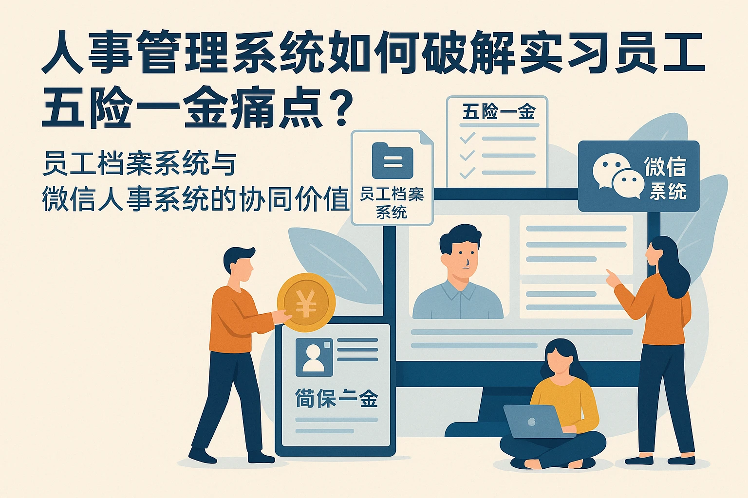 人事管理系统如何破解实习员工五险一金痛点？员工档案系统与微信人事系统的协同价值
