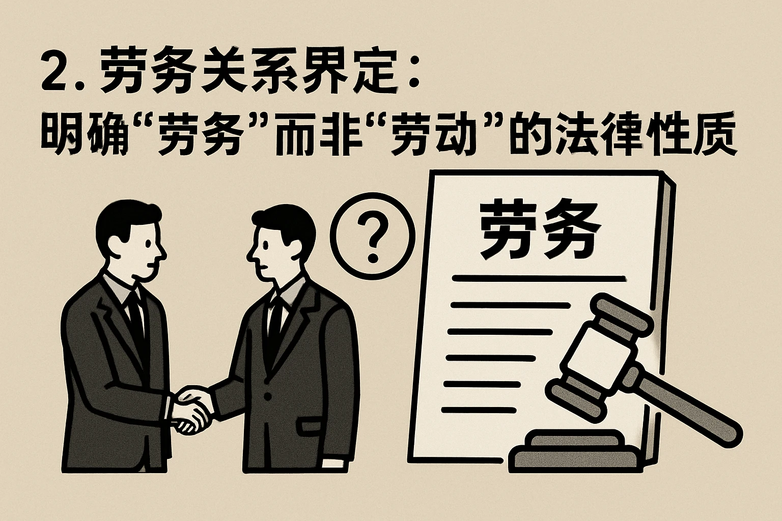 2. 劳务关系界定：明确“劳务”而非“劳动”的法律性质