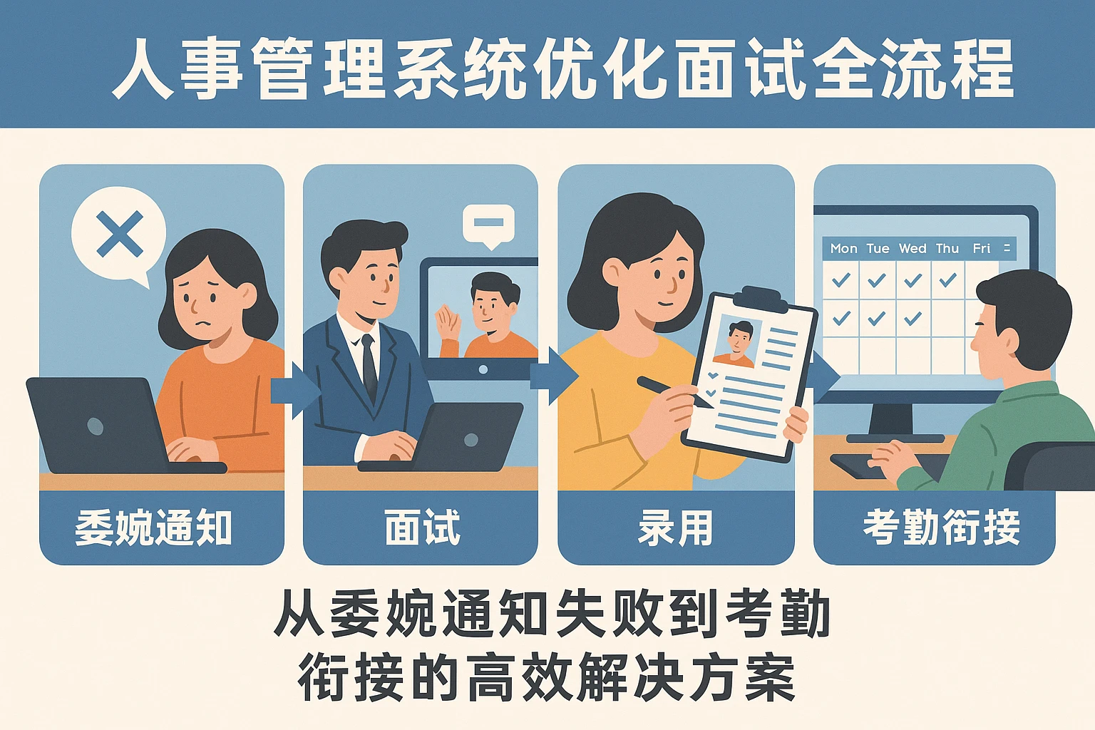 人事管理系统优化面试全流程：从委婉通知失败到考勤衔接的高效解决方案