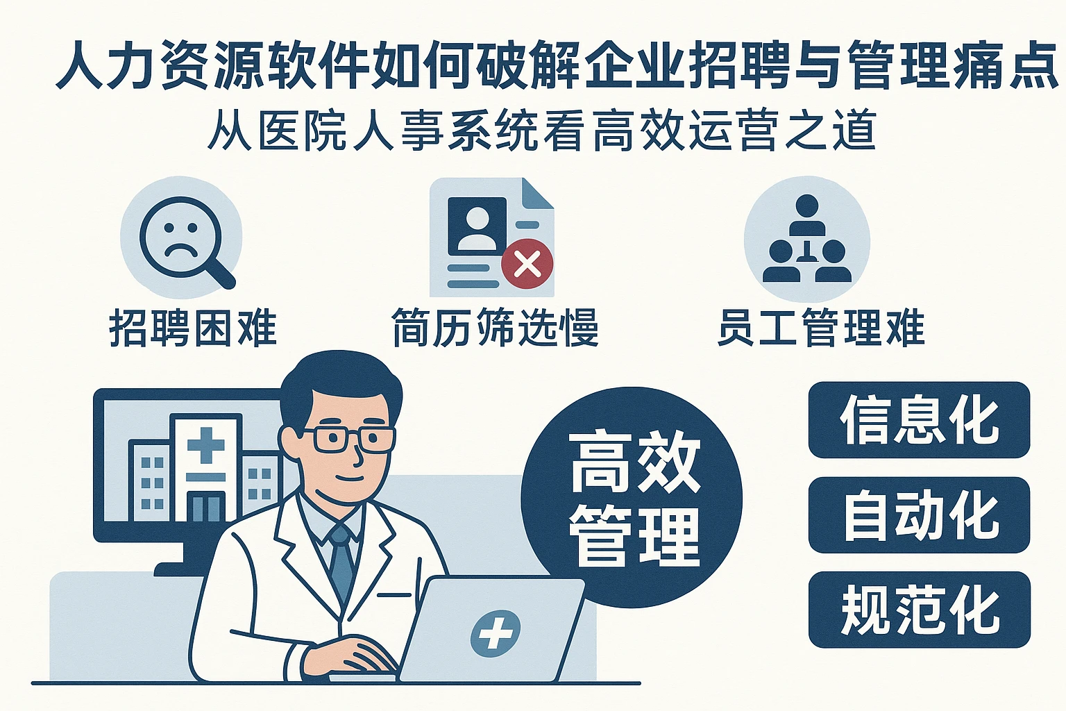 人力资源软件如何破解企业招聘与管理痛点？从医院人事系统看高效运营之道