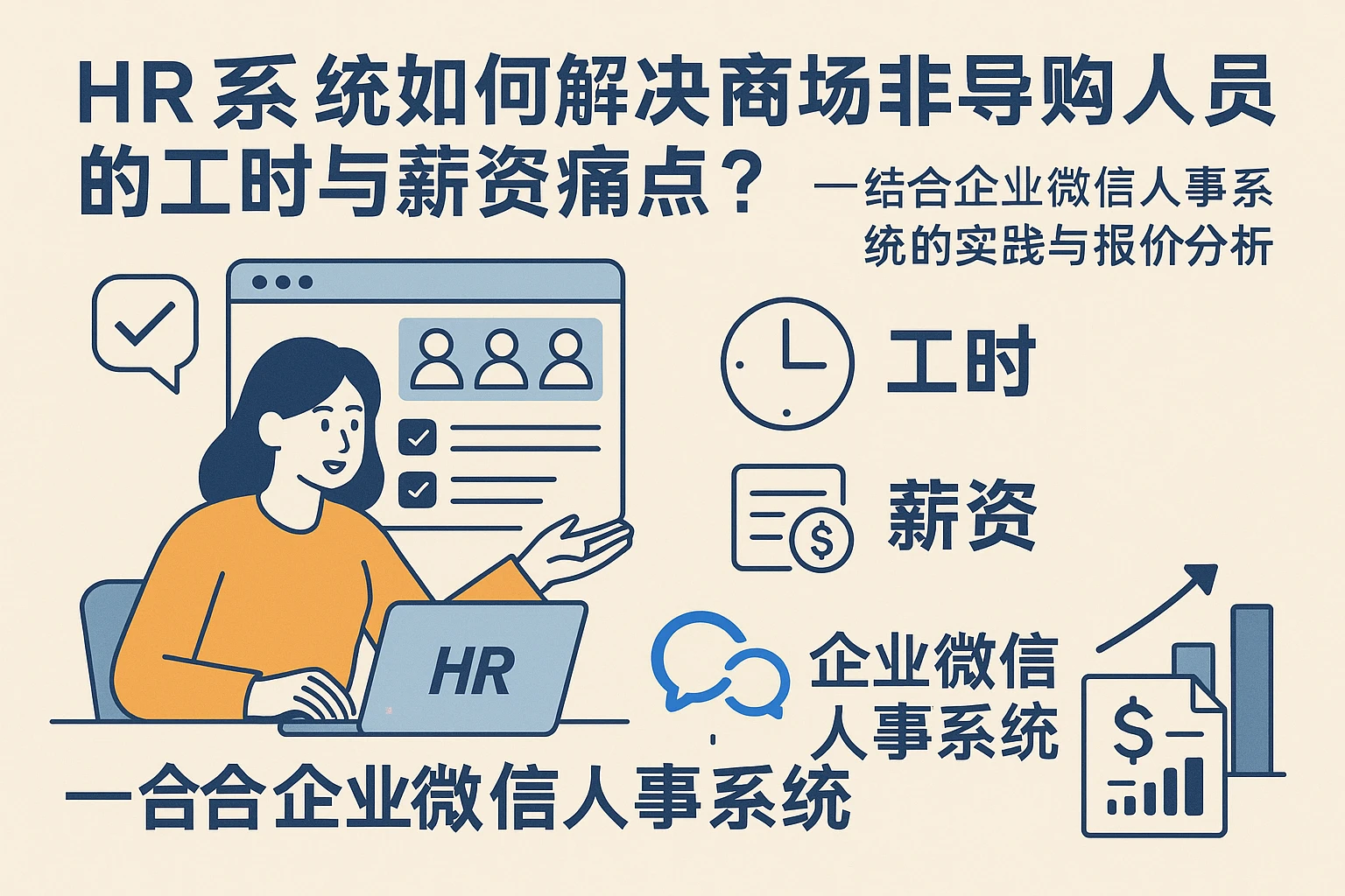 HR系统如何解决商场非导购人员的工时与薪资痛点？——结合企业微信人事系统的实践与报价分析