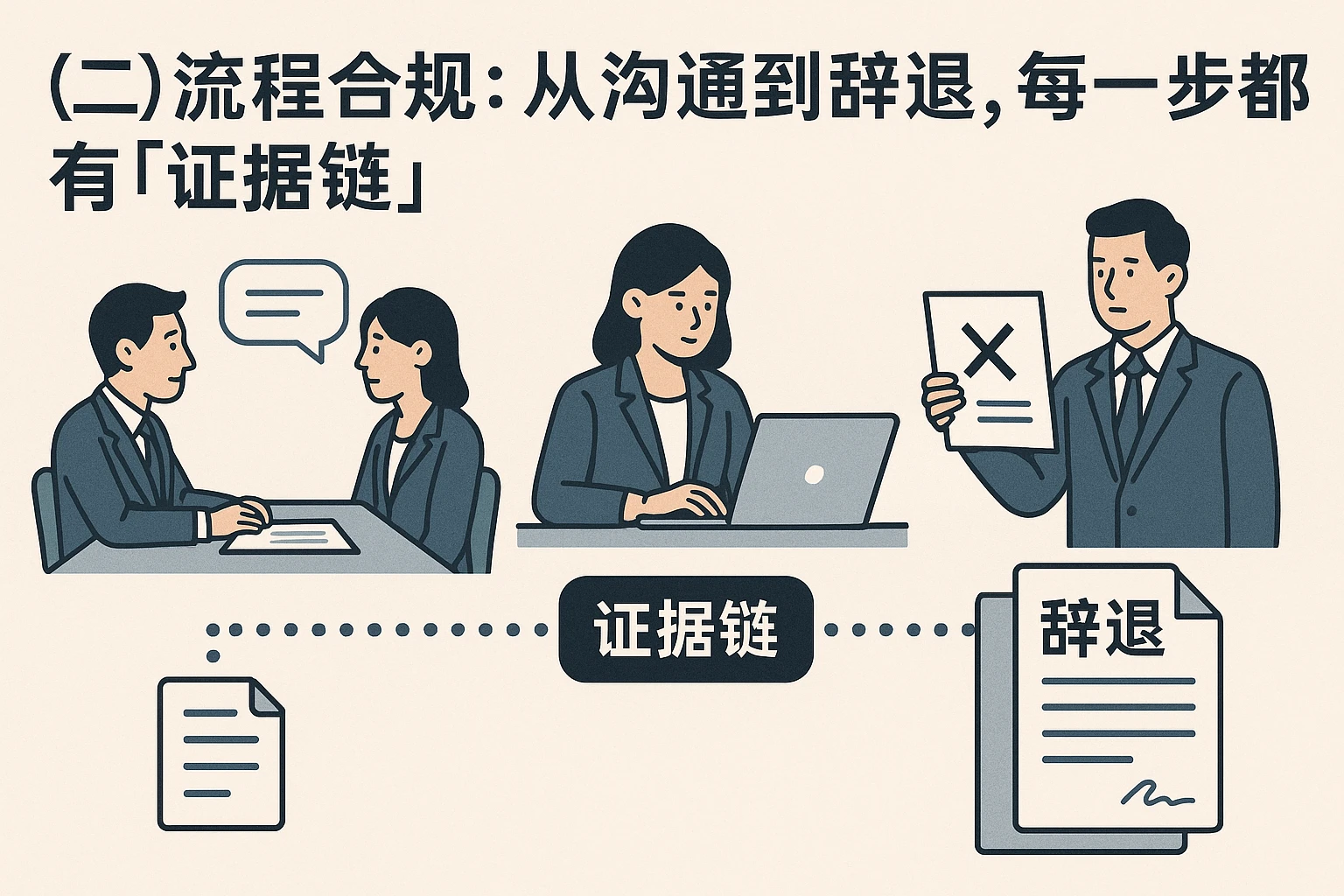 （二）流程合规：从沟通到辞退，每一步都有“证据链”