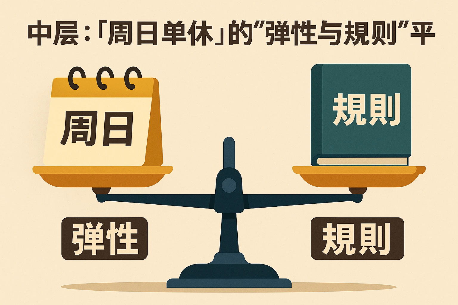 2. 中层：“周日单休”的“弹性与规则”平衡