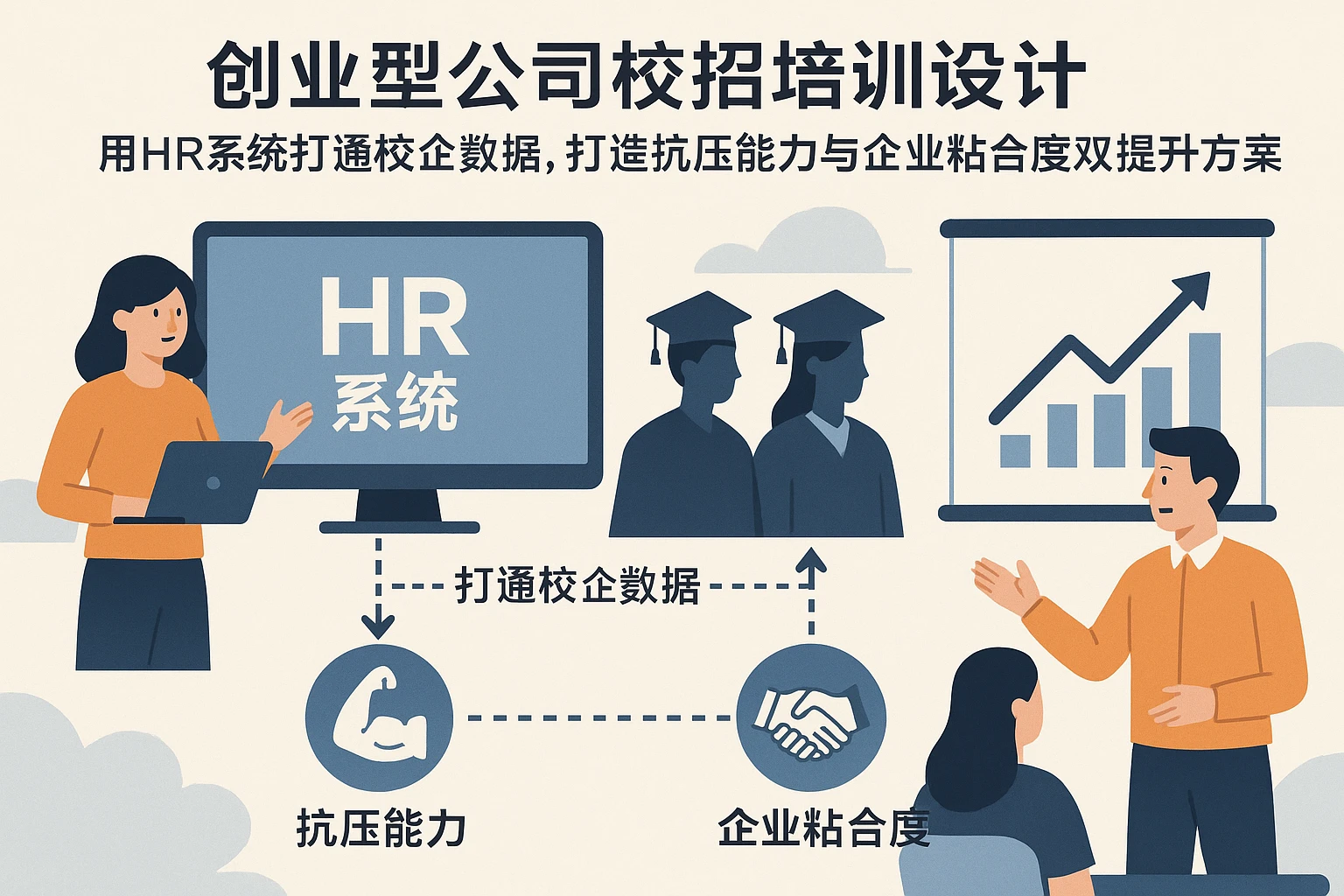 创业型公司校招培训设计：用HR系统打通校企数据，打造抗压能力与企业粘合度双提升方案
