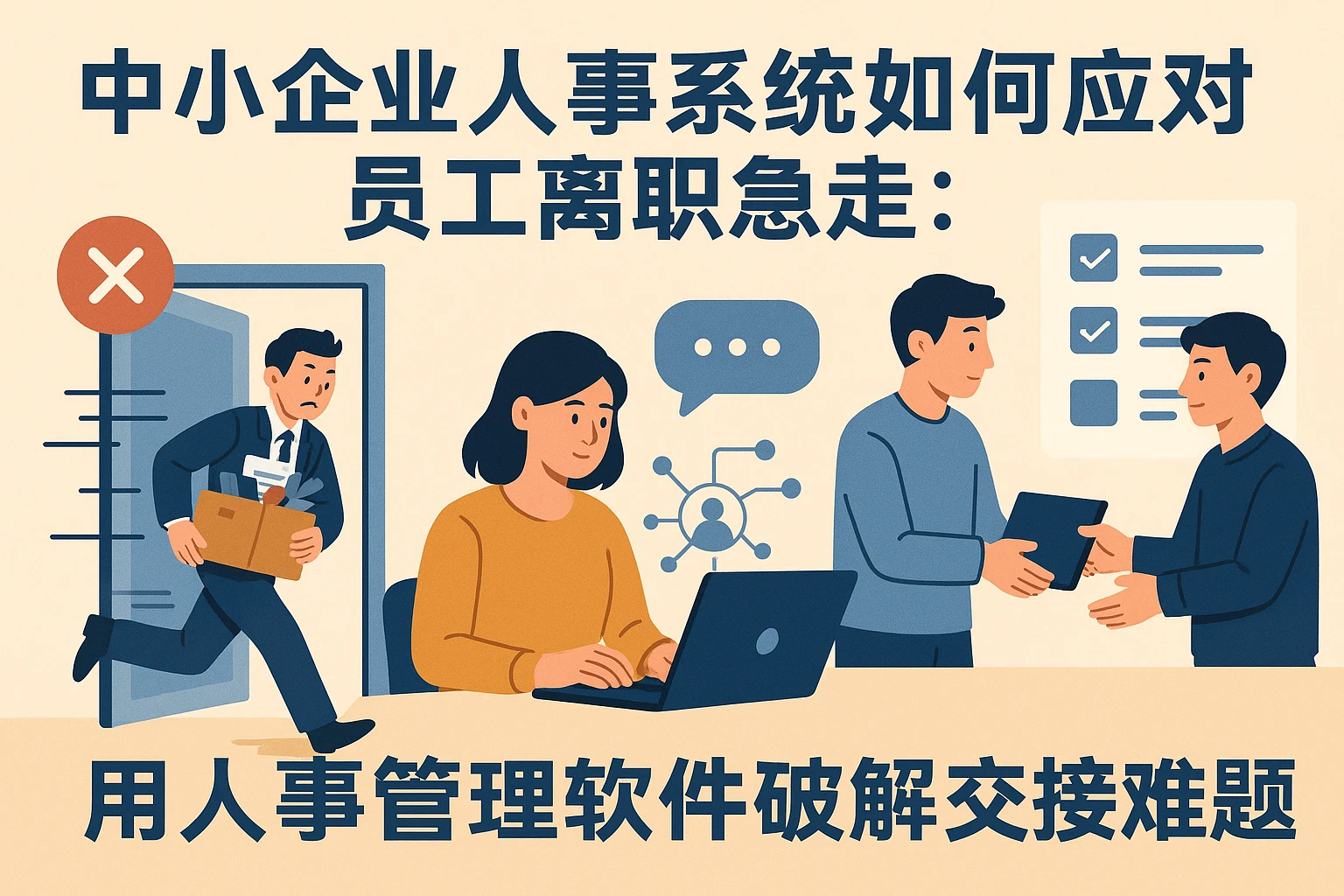 中小企业人事系统如何应对员工离职急走：用人事管理软件破解交接难题