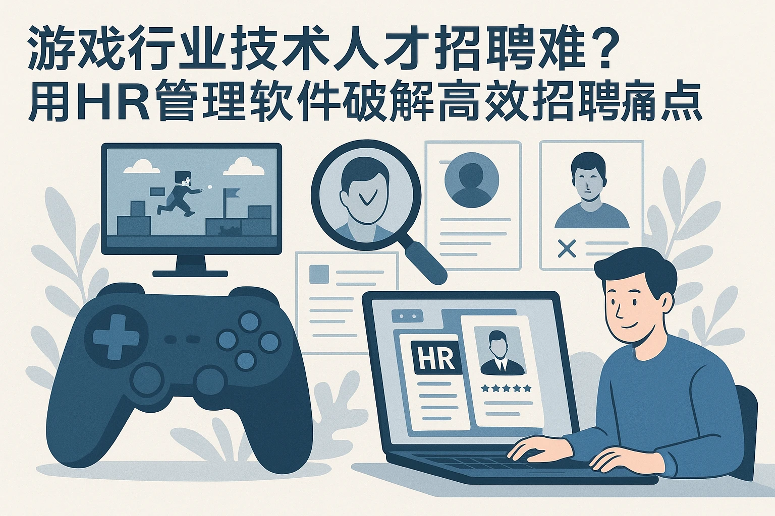 游戏行业技术人才招聘难？用HR管理软件破解高效招聘痛点
