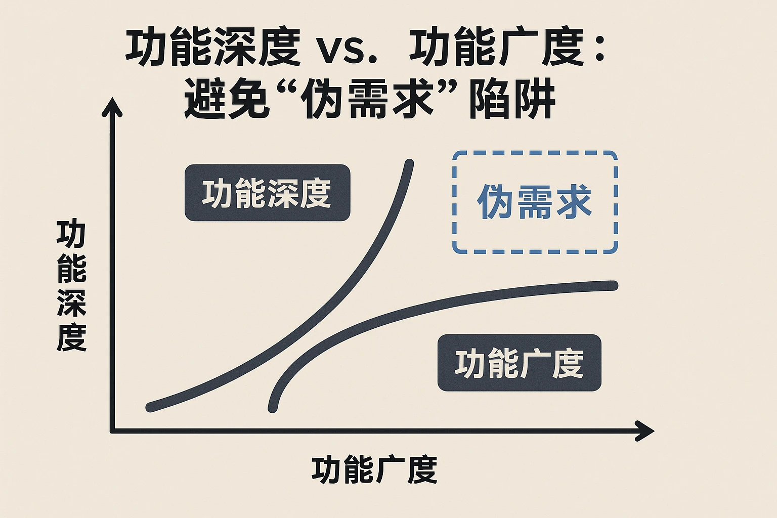 2. 功能深度 vs. 功能广度：避免“伪需求”陷阱
