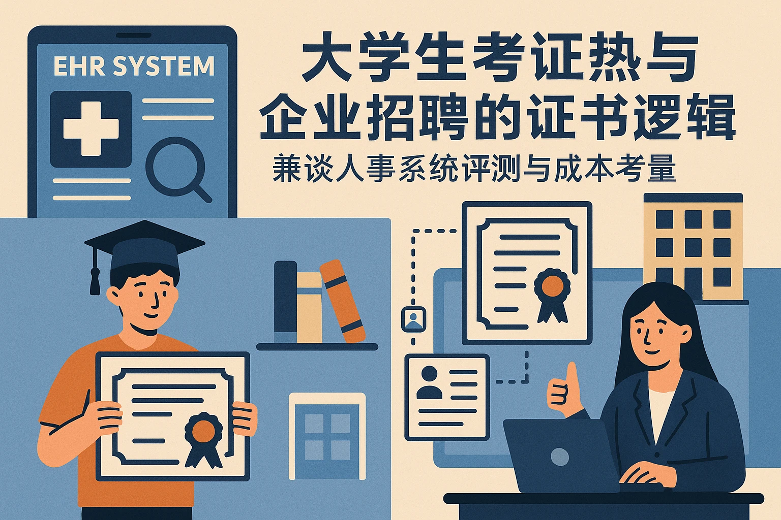 EHR系统视角下：大学生考证热与企业招聘的证书逻辑——兼谈人事系统评测与成本考量