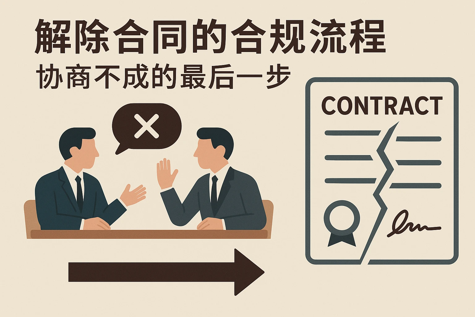 2. 解除合同的合规流程：协商不成的最后一步