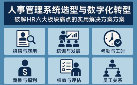 人事管理系统选型与数字化转型：破解HR六大板块痛点的实用解决方案