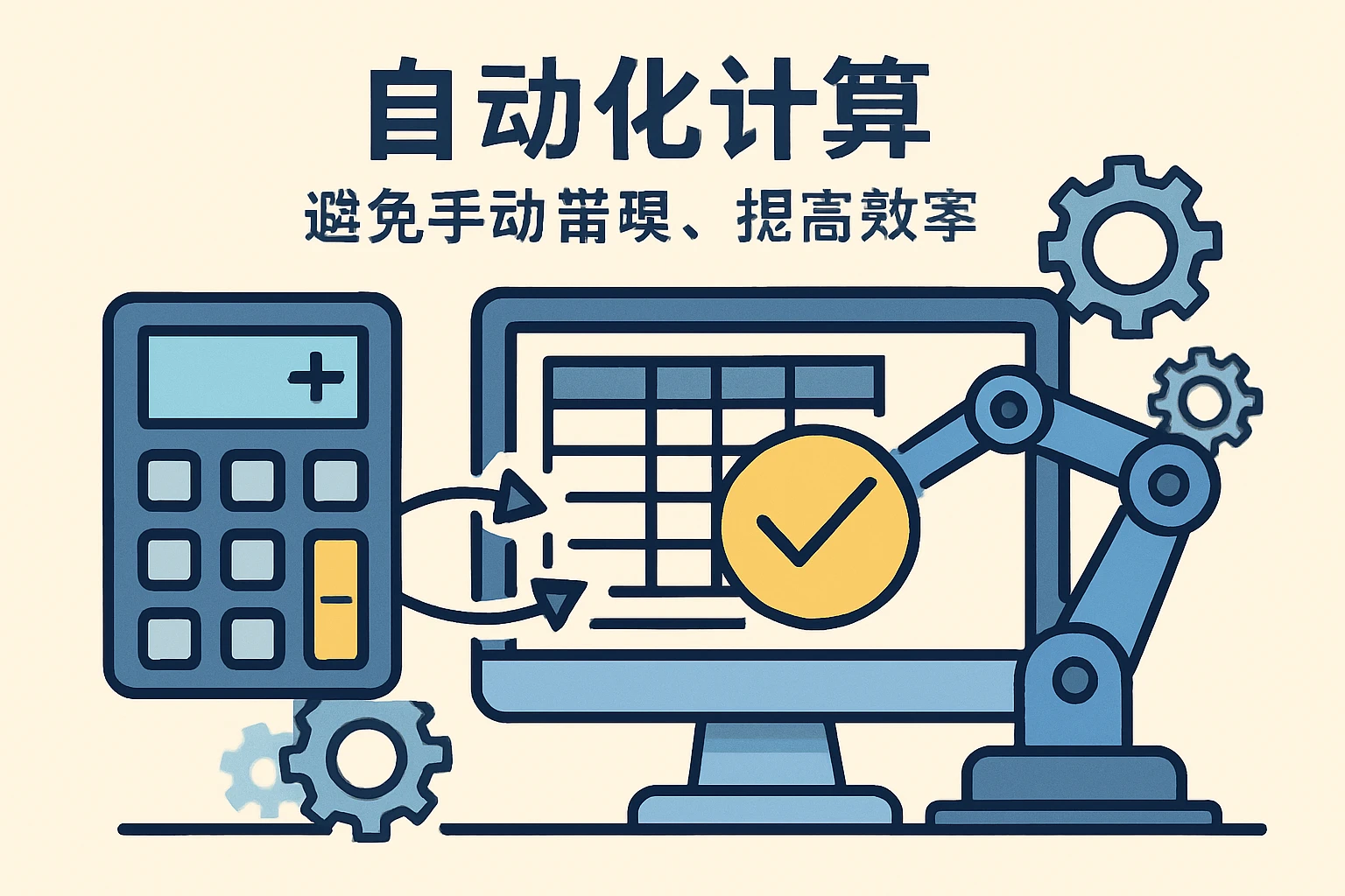 2. 自动化计算：避免手动错误，提高效率