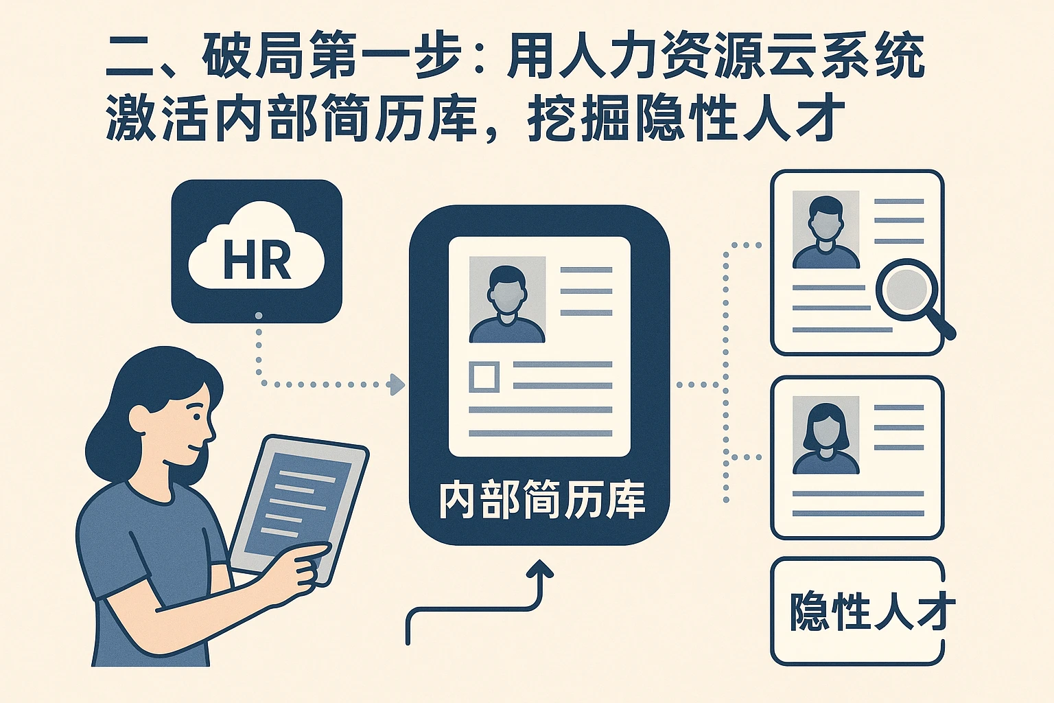 二、破局第一步：用人力资源云系统激活内部简历库，挖掘隐性人才