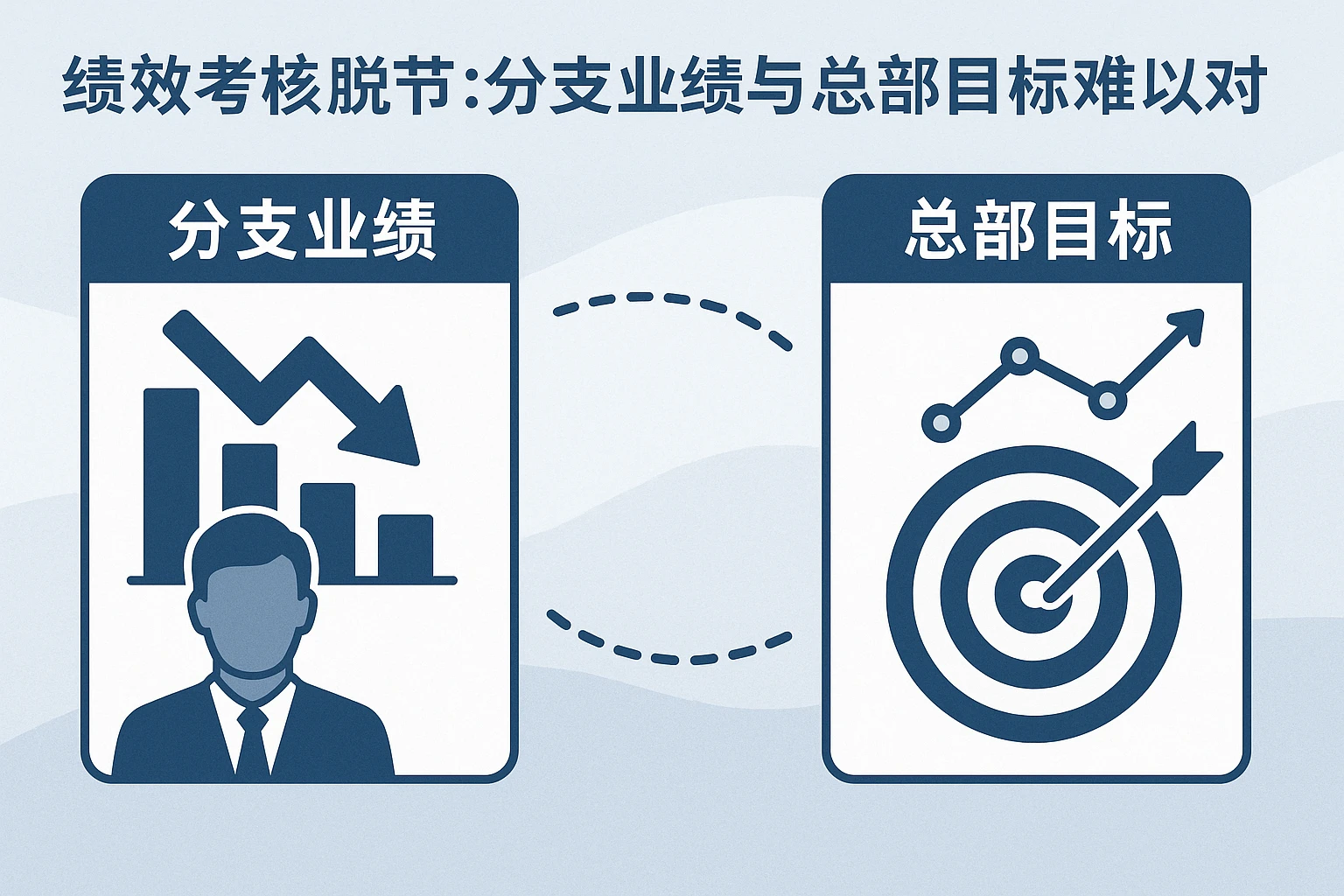 2. 绩效考核脱节：分支业绩与总部目标难以对齐