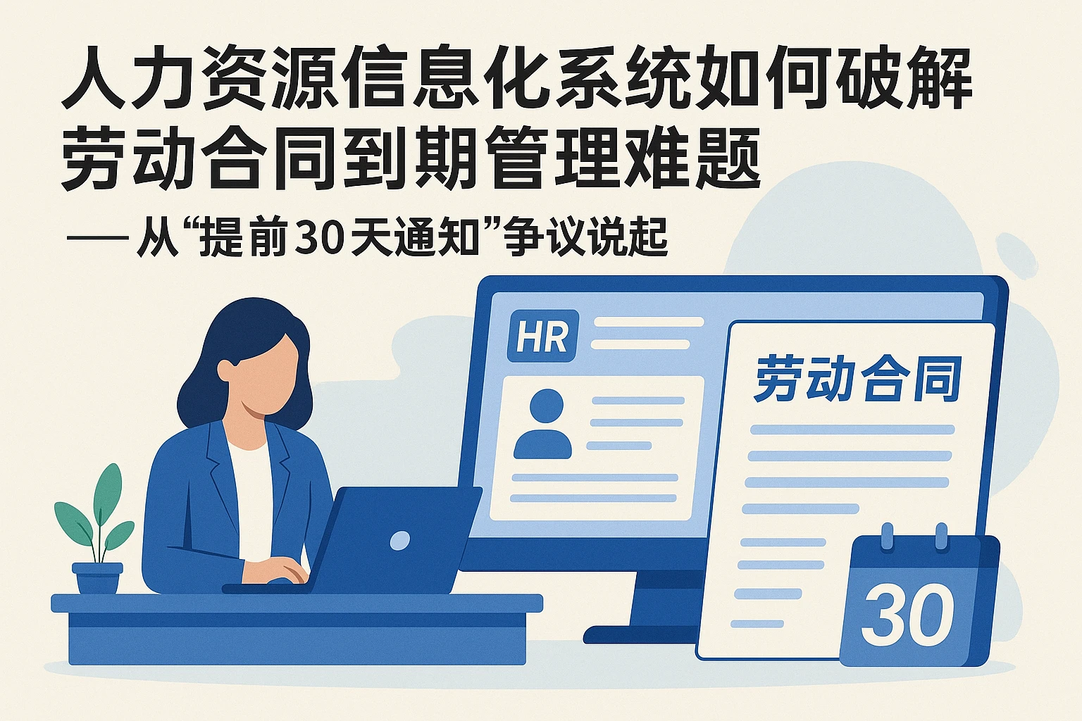 人力资源信息化系统如何破解劳动合同到期管理难题——从“提前30天通知”争议说起