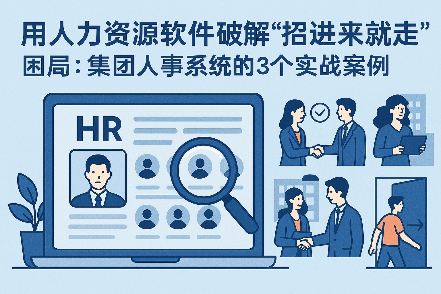 用人力资源软件破解“招进来就走”困局：集团人事系统的3个实战案例