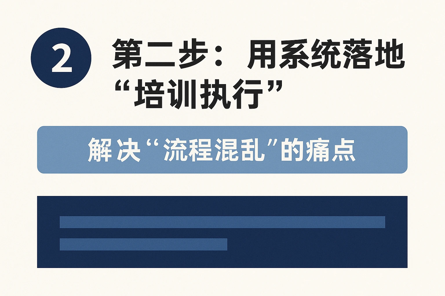 2. 第二步：用系统落地“培训执行”——解决“流程混乱”的痛点