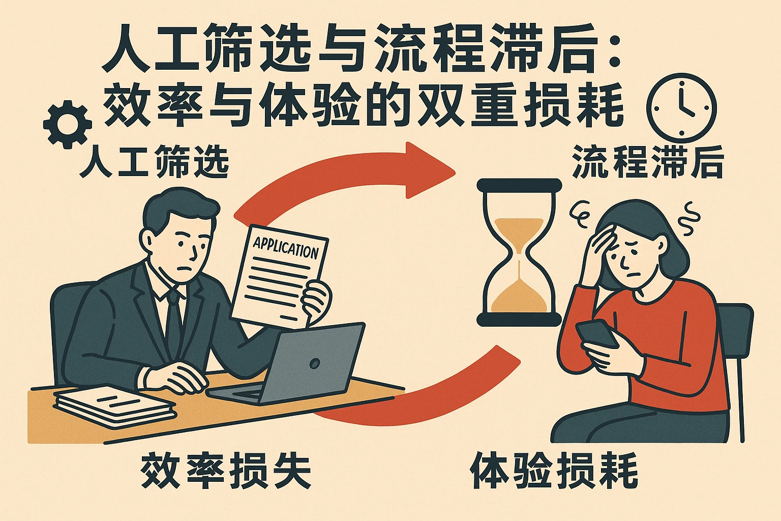 人工筛选与流程滞后：效率与体验的双重损耗