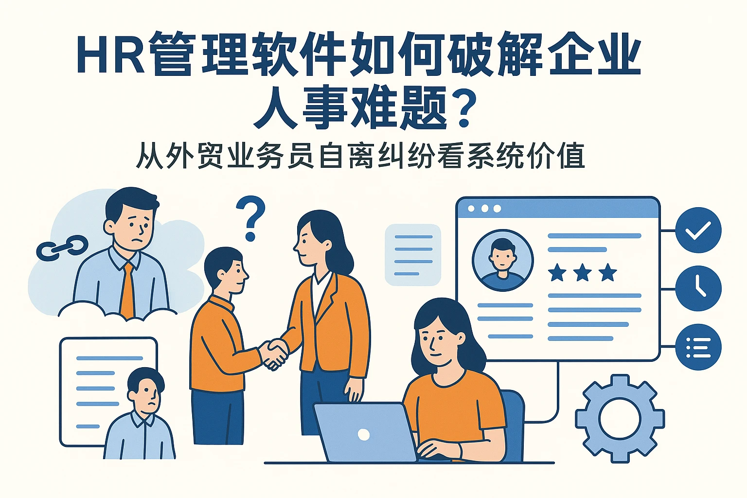 HR管理软件如何破解企业人事难题？从外贸业务员自离纠纷看系统价值