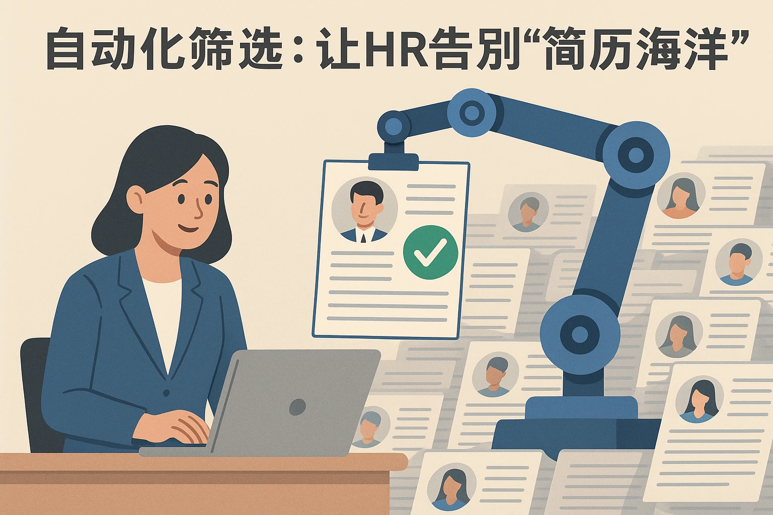 2. 自动化筛选：让HR告别“简历海洋”