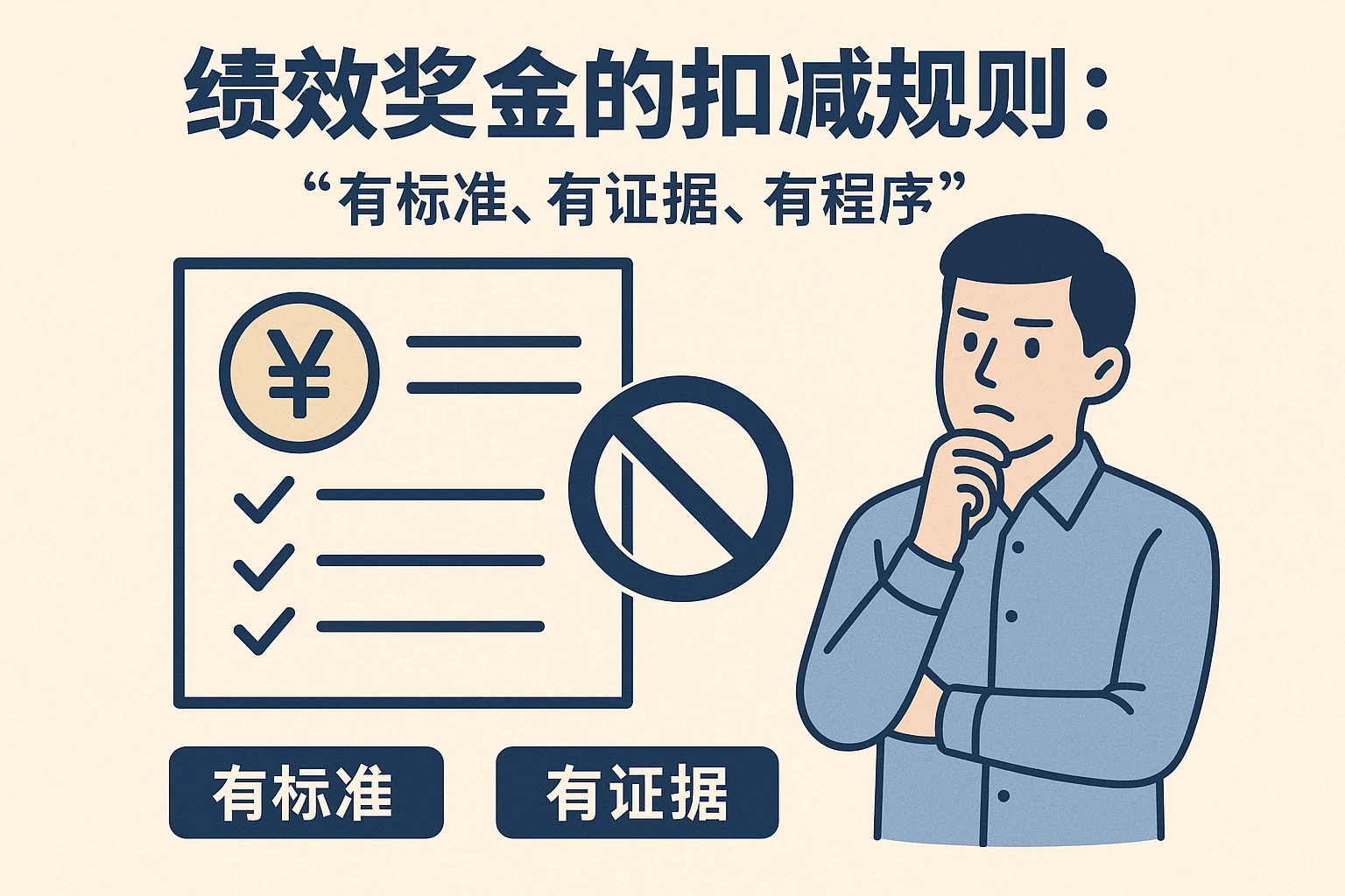 2. 绩效奖金的扣减规则：必须“有标准、有证据、有程序”