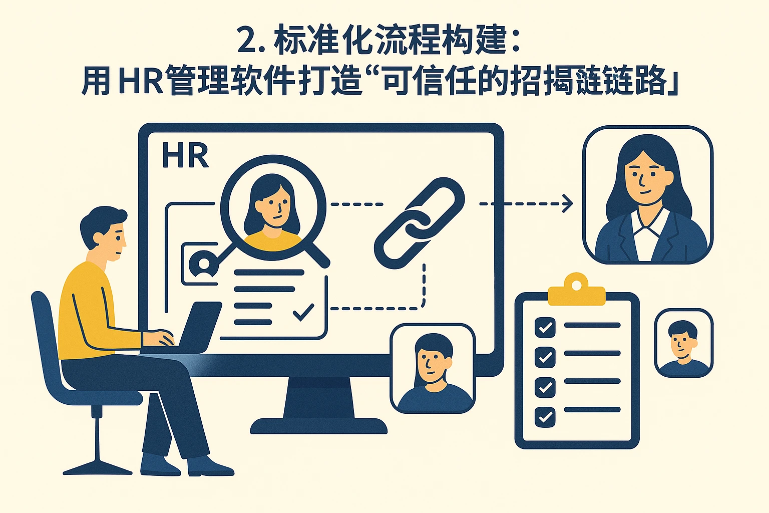 2. 标准化流程构建：用HR管理软件打造“可信任的招聘链路”
