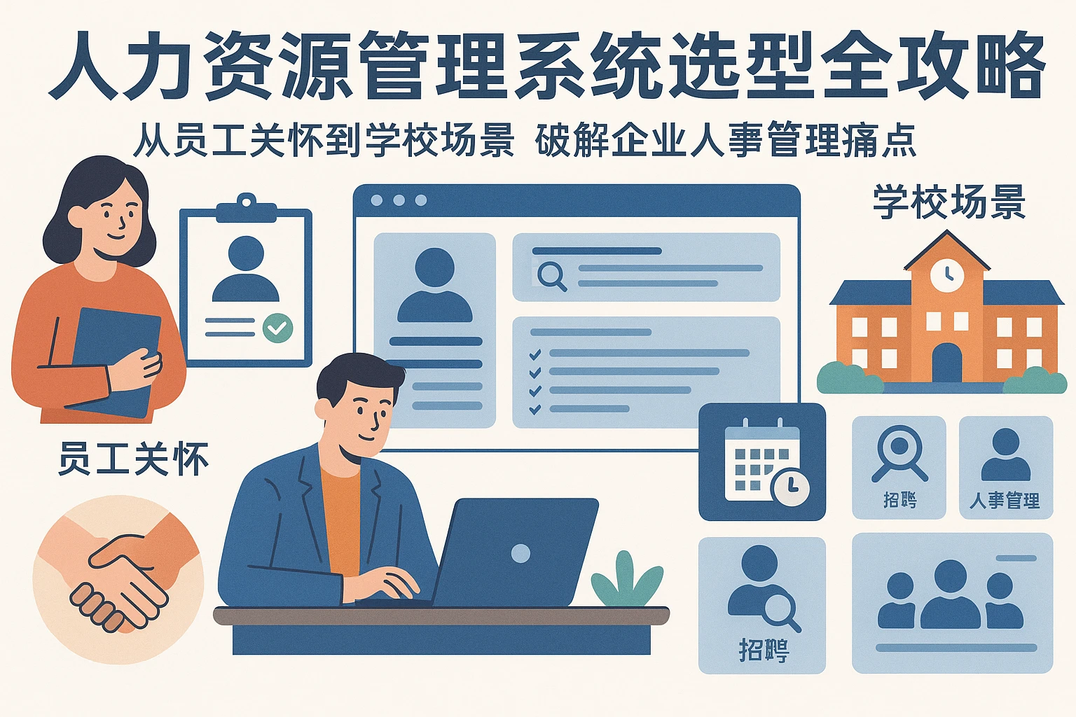 人力资源管理系统选型全攻略：从员工关怀到学校场景，破解企业人事管理痛点