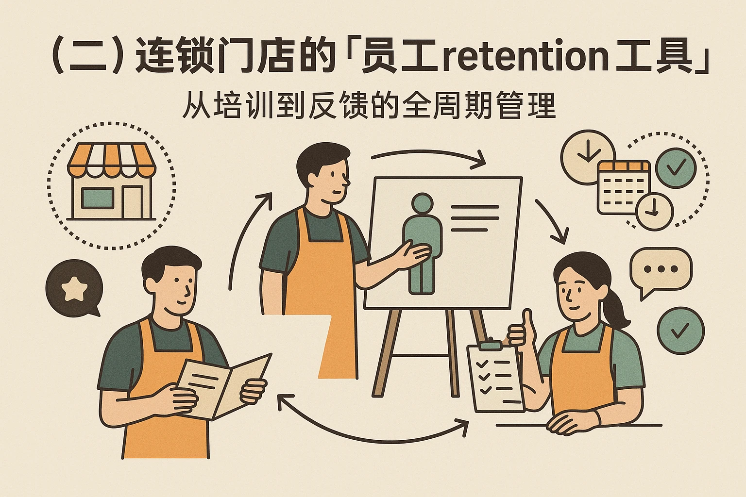 （二）连锁门店的“员工 retention 工具”：从培训到反馈的全周期管理