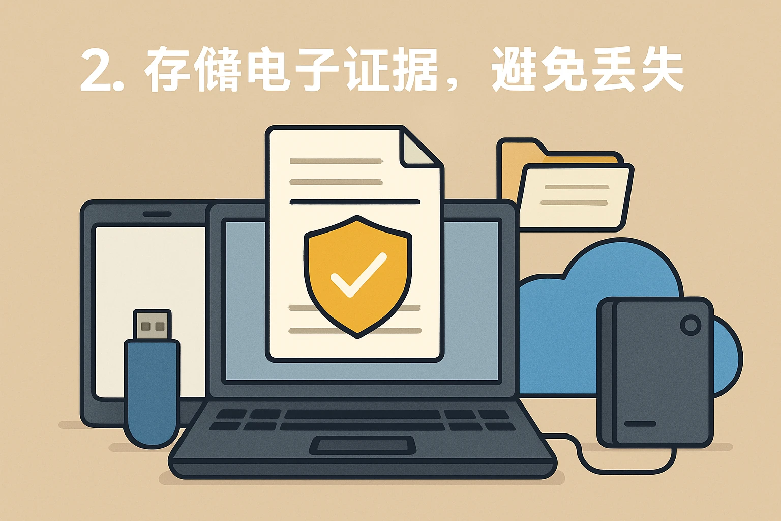 2. 存储电子证据，避免丢失