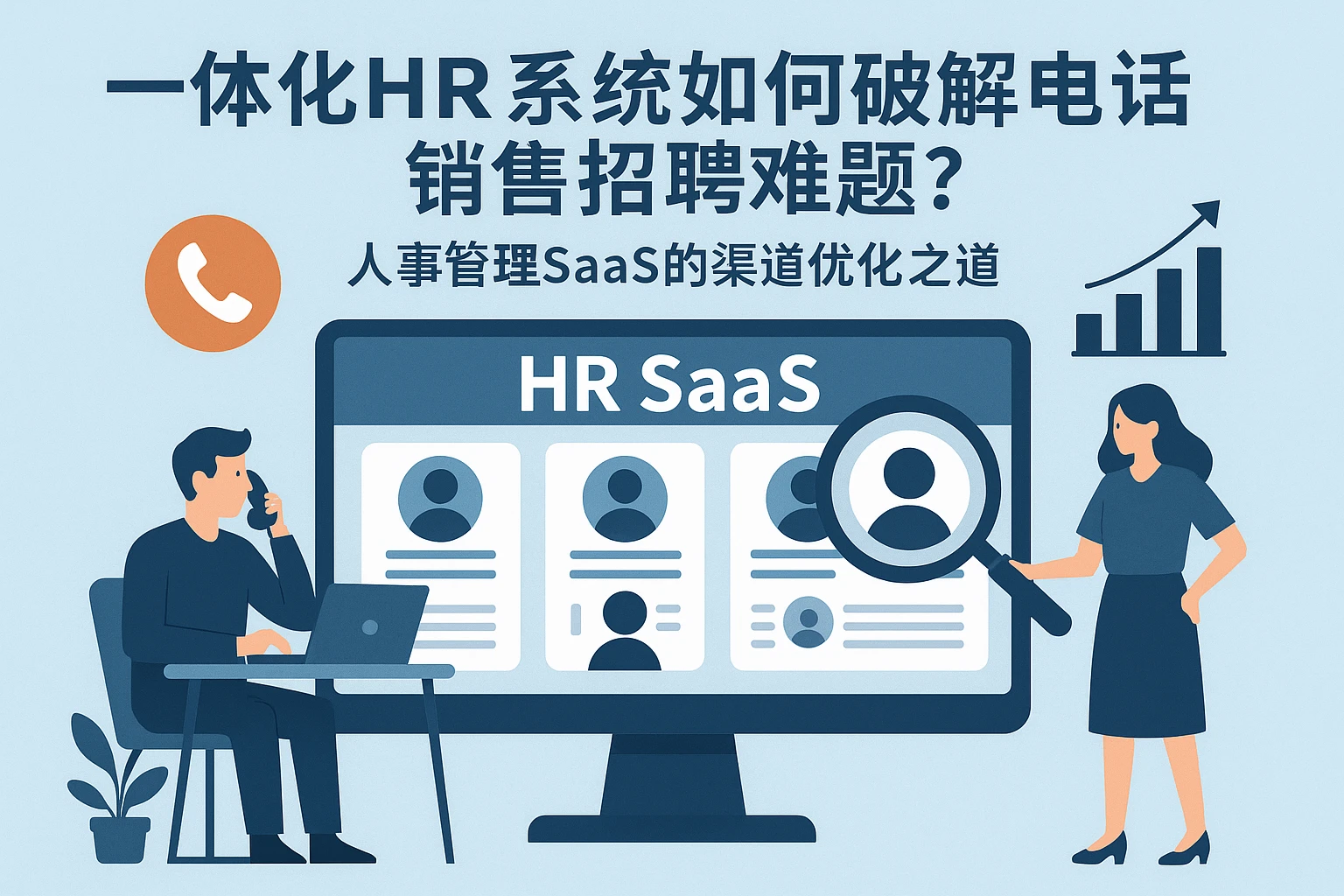 一体化HR系统如何破解电话销售招聘难题？人事管理SaaS的渠道优化之道
