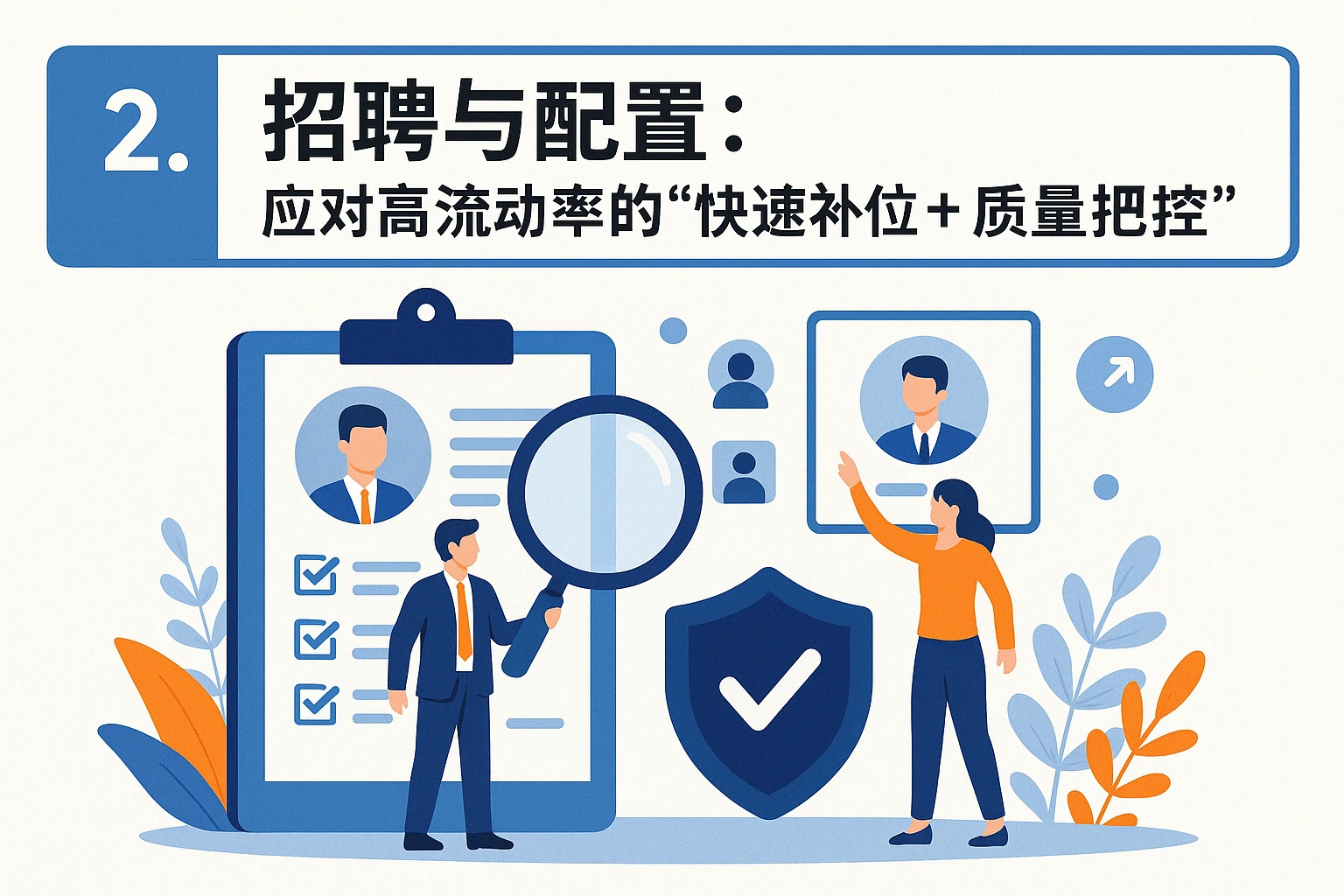 2. 招聘与配置：应对高流动率的“快速补位+质量把控”