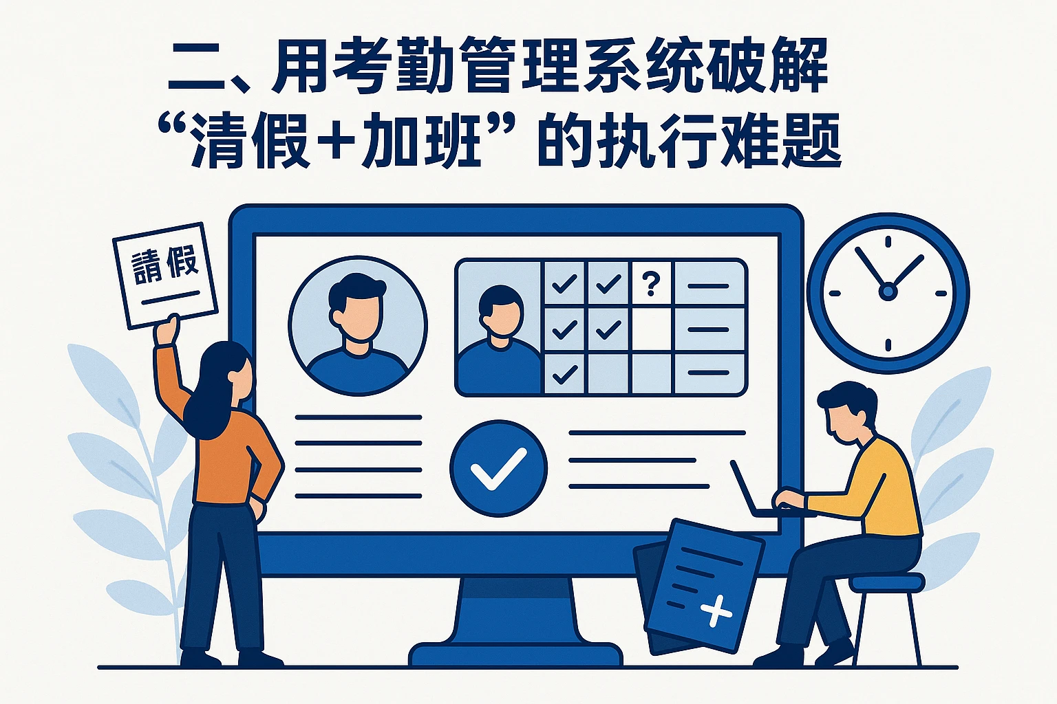 二、用考勤管理系统破解“请假+加班”的执行难题