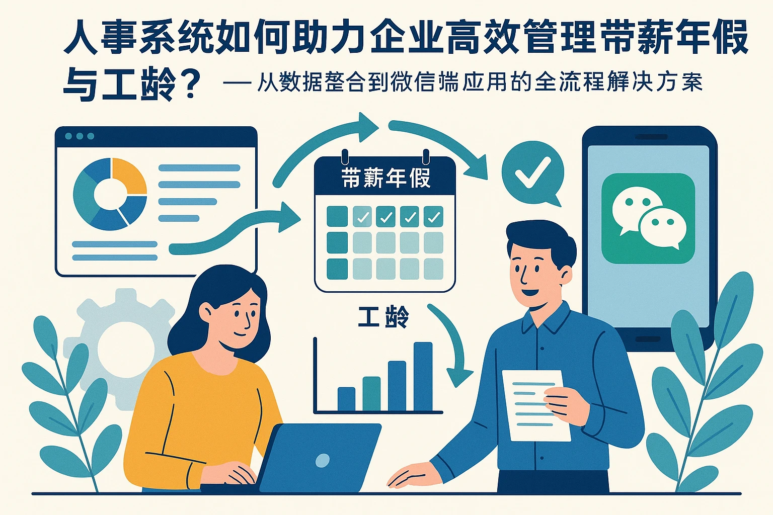 人事系统如何助力企业高效管理带薪年假与工龄？——从数据整合到微信端应用的全流程解决方案