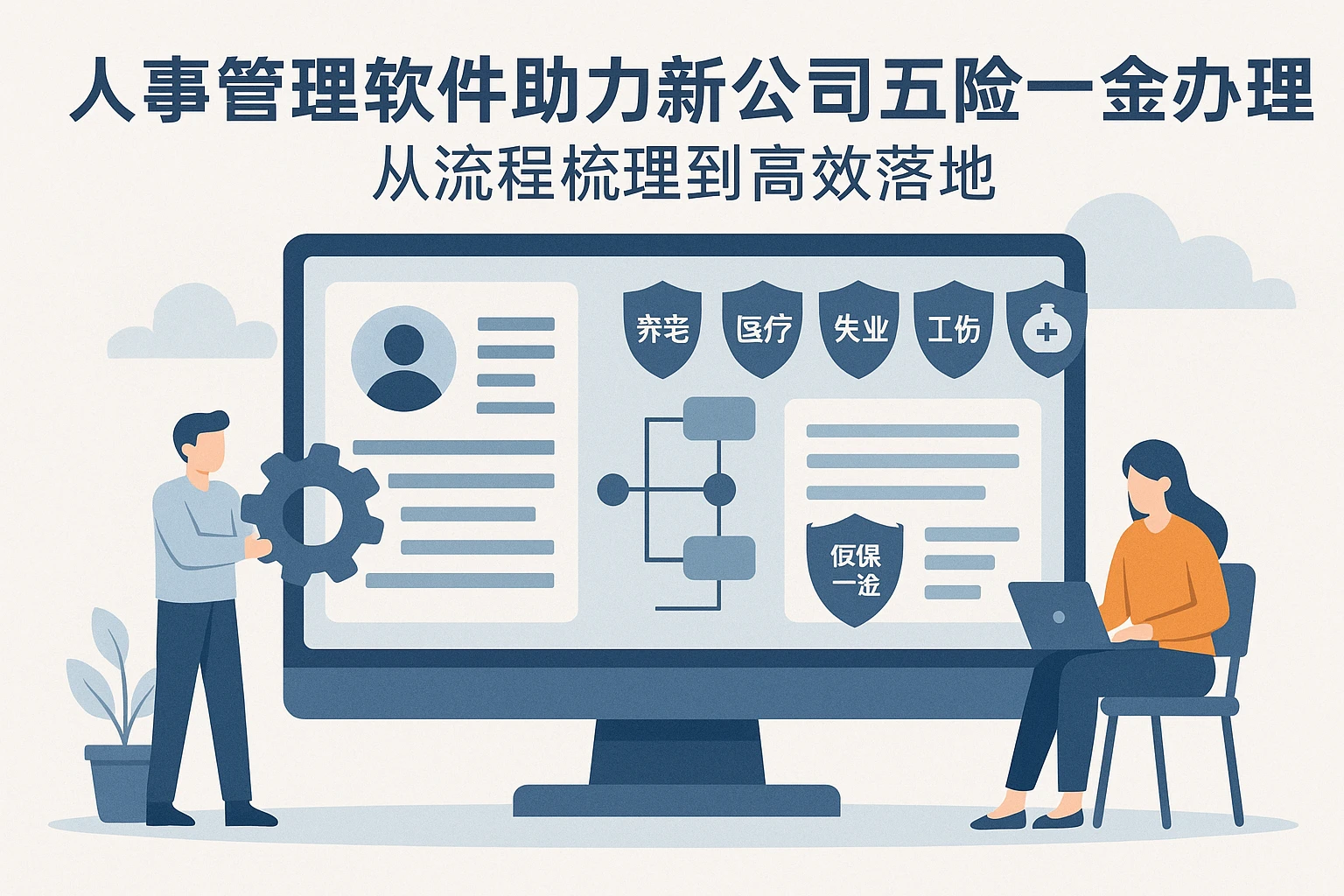 人事管理软件助力新公司五险一金办理：从流程梳理到高效落地