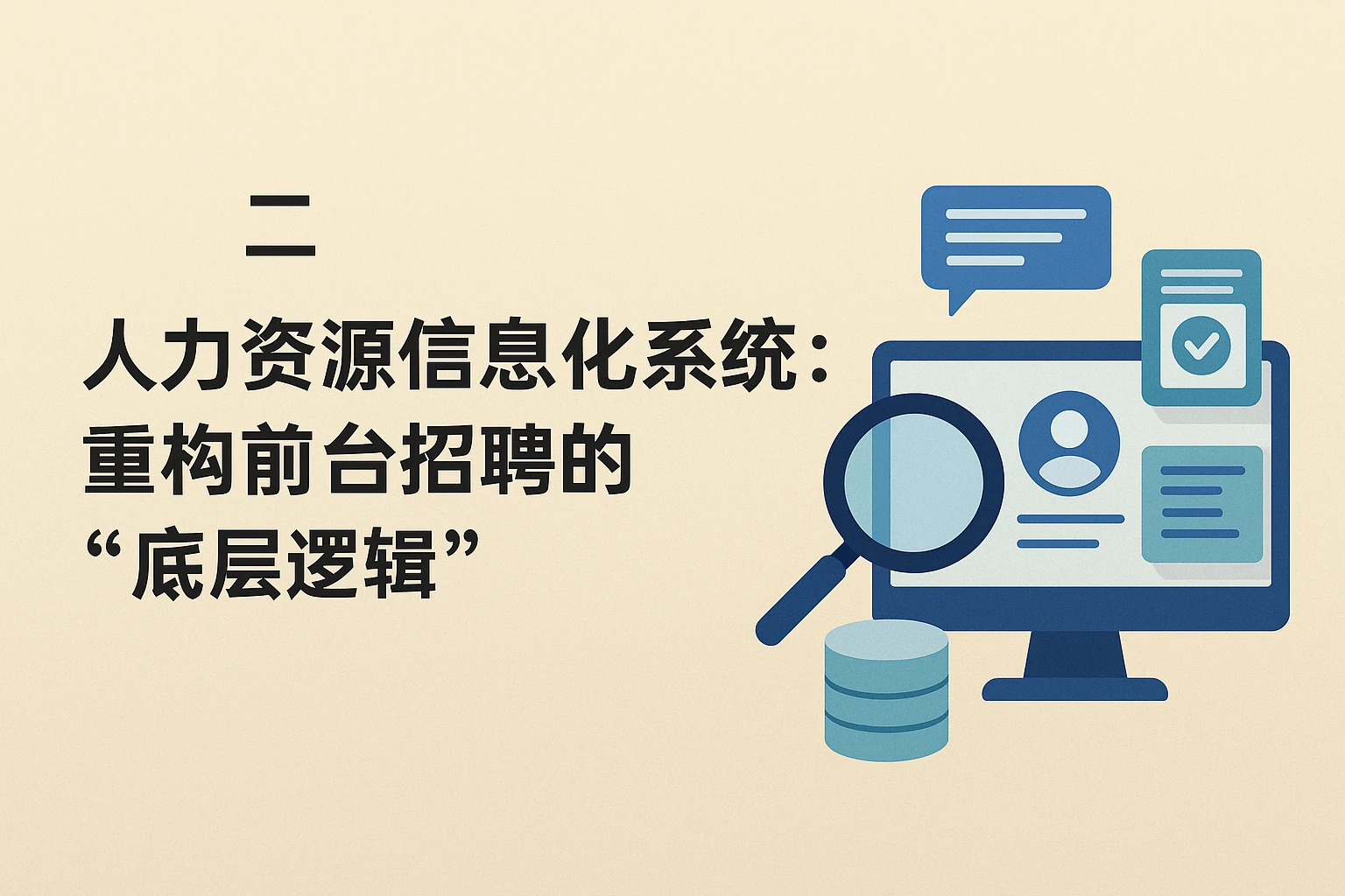 二、人力资源信息化系统：重构前台招聘的“底层逻辑”