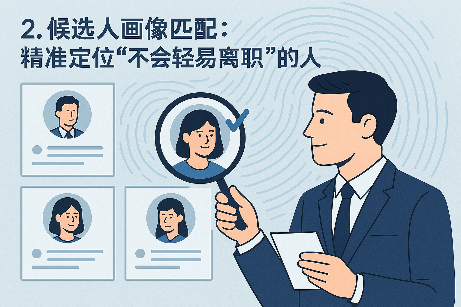 2. 候选人画像匹配：精准定位“不会轻易离职”的人